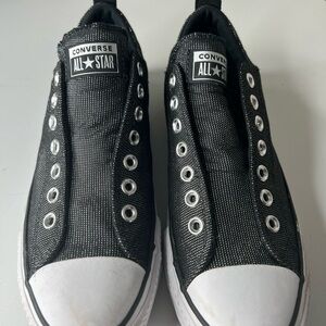 Converse Black and White Slip-On Sneakers